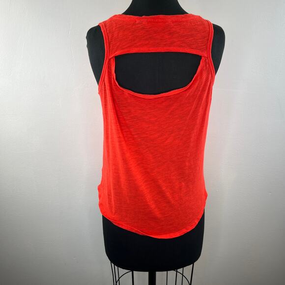ATHLETA Red Tank Top Cotton Back Hole Round Neck Performance Pullover S Small - Picture 6 of 9